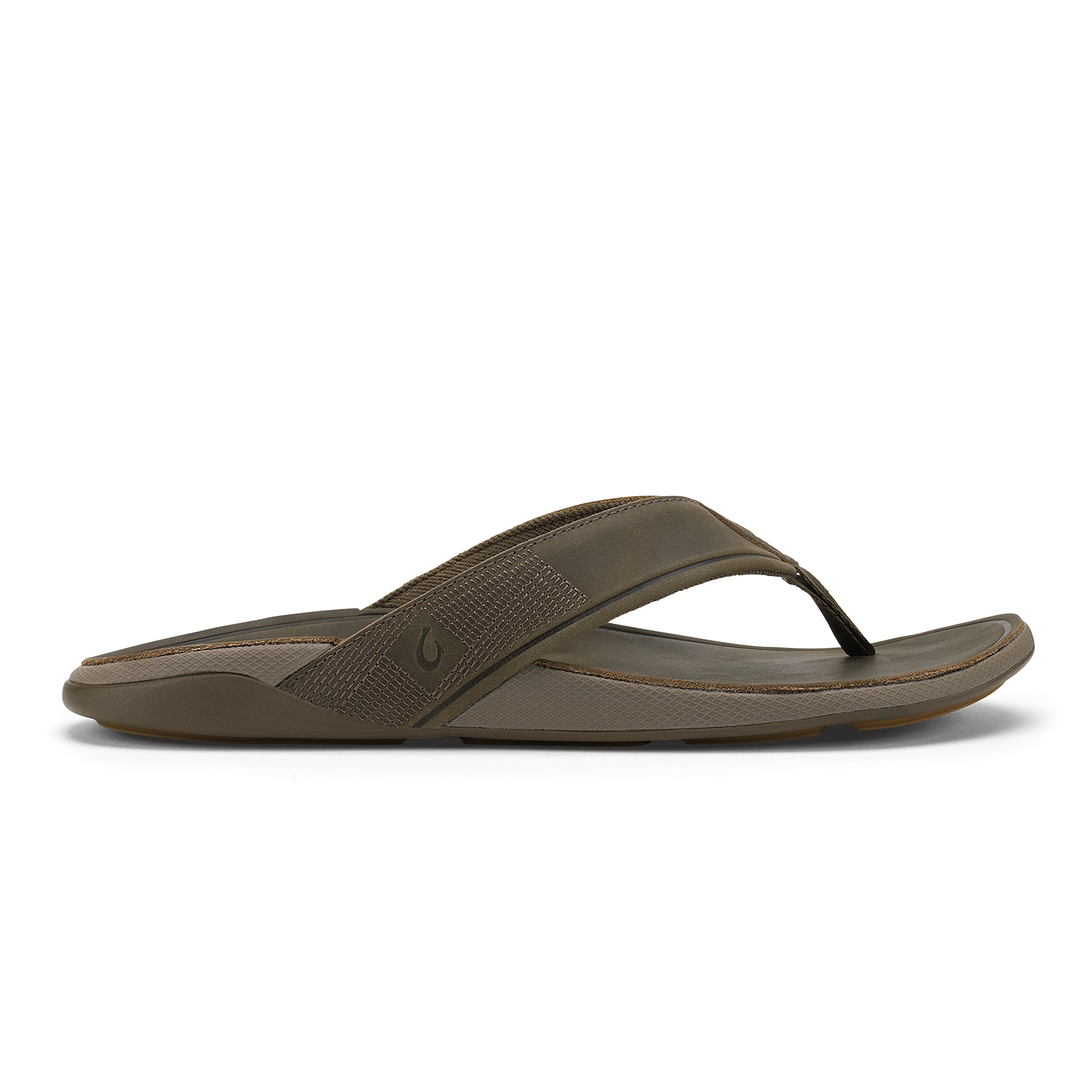 Olukai Men\'s Tuahine US13 Canteen Leather Waterproof Flat Thong Sandals Tuahine Men main image 2